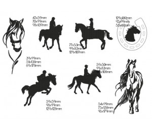 Stickserie - Pferde Silhouette 2